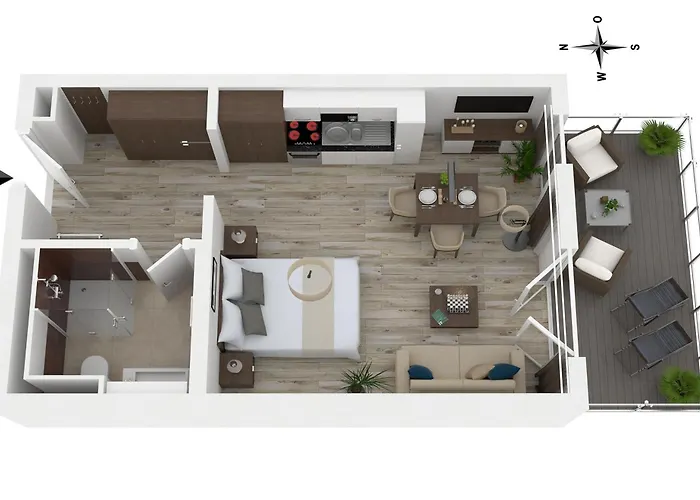 Kleine Strandoase - Mit Suedbalkon, Wellness & Boddenblick * Вустров